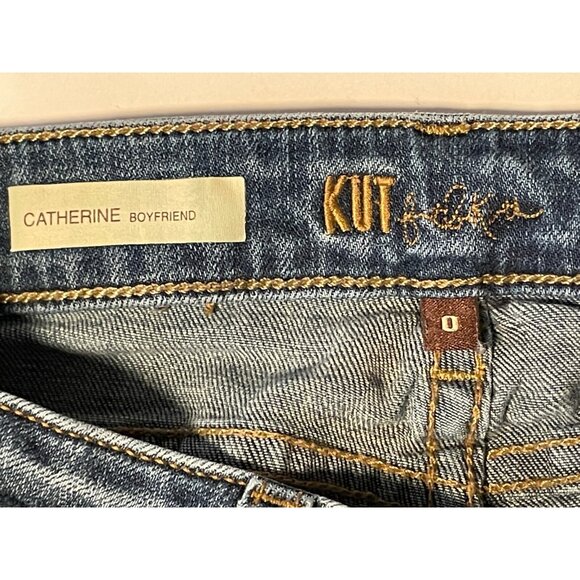 Kut from Kloth jeans womens 0 28 x 30 Catherine boyfriend low rise blue - Picture 5 of 10
